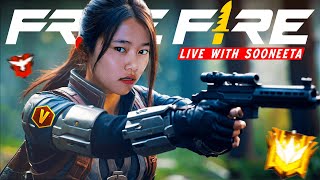 Double VBadge Guild Leader is LIVE 🔥 Free Fire Live with Sooneeta 💖 FF LIVE ✌ Free Fire Live ff [upl. by Avi313]