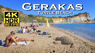 Gerakas beach Zakynthos  Greece in 4K video HDR Dolby Atmos 💖 The best places 👀 walking tour [upl. by Llenyar]