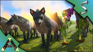 HYAENODON TAMING BREEDING UP A LITTLE WAR PACK  Ark RAGNAROK DLC Gameplay E10 [upl. by Nylegna]