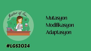 Mutasyon Modifikasyon Adaptasyon  LGS 2024 [upl. by Aerahs]