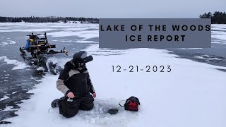 Lake of the Woods Ice Report 12212023 [upl. by Arde]