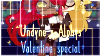 DATING START  Valentine special  Undyne x Alphys  Gacha Club [upl. by Naashar]