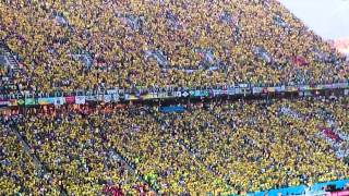 Brazilian supporters sing the national anthem [upl. by Mccowyn204]