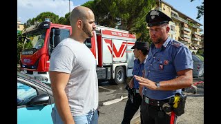 Scandicci incendio sterpaglie vicino alle abitazioni sul posto Vigili del Fuoco e Carabinieri e 118 [upl. by Sleinad]