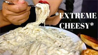 EXTREME CHEESY PASTA ASMR ALFREDO SPAGHETTI CREAMY CHICKEN PASTAMUKBANG먹방 NO TALKING [upl. by Ohare853]