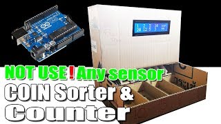 DIY Coin Sorting amp Counting Machine without any Sensor from Cardboard and Arduino [upl. by Hamo]