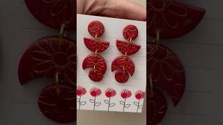 Paint Fill Polymer Clay Earrings  Polyclay  tutorial  Sculpey [upl. by Gothurd]