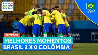 JOGOS PANAMERICANOS  MELHORES MOMENTOS DE BRASIL 2 X 0 COLÔMBIA NO FUTEBOL [upl. by Asina100]