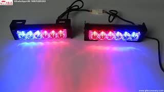 police Red Blue 6 LED Strobe Lights car strobe grill lighting police strobe flashlight [upl. by Gladi149]