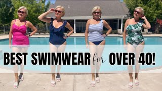 BEST SWIMWEAR for WOMEN OVER 40  Amazon Swimsuit Haul 2023 [upl. by Eelarac]