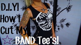 DIY How I Cut My Band Tees  BreeAnn Barbie [upl. by Maltzman]