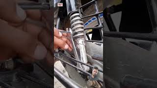 Bike Shocker Adjustment Desi Jugaad HERO Splendor Plus [upl. by Imoyaba]