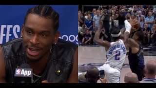 Shai GilgeousAlexander talks about his lategame foul on PJ Washington [upl. by Wain456]