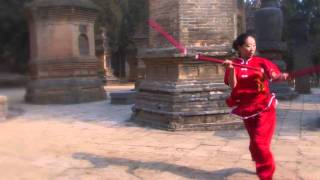 Three Section Staff Woman Shaolin Temple 2012 [upl. by Xonel]