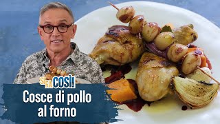 Cosce di pollo al forno con patate americane e aglio al melograno  Si fa così  Chef BRUNO BARBIERI [upl. by Jurgen683]