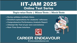 IIT JAM Online Test Series 2025  Career Endeavour [upl. by Ian]