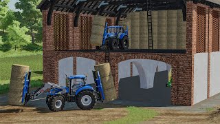 BALES STORAGE in the Attic with autoload FORK  Farming Simulator 22 [upl. by Adlay952]