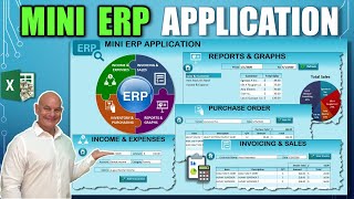 Learn How To Create This Mini ERP Application With Invoicing Purchasing amp Dashboard In Excel [upl. by Dirraj]