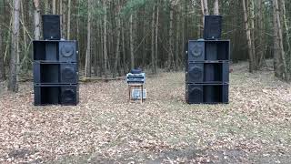 PA Anlage 6x Bassrutschen Basshorn JBL Peavey Black Widow Eminence Kappa [upl. by Treat211]