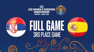 3RD PLACE GAME Serbia v Spain  Full Basketball Game  FIBA U20 Womens European Championship 2023 [upl. by Werdnaed]