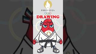 Drawing Paris 2024 Olympic Phryges mascot parisolympics2024 olympics olympicmascot short shorts [upl. by Haskel595]