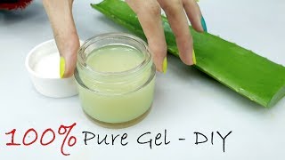 DIY Homemade ALOE VERA GEL 100 Pure for Instant Beauty Remedies Urdu Hindi [upl. by Marje]