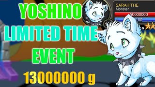 AQW Yoshino Event  Sarah The Nerfkitten 13 Million Gold Quest  New Live Event Merge Items [upl. by Schwarz]