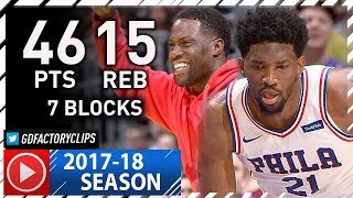 Joel Embiid EPIC Full Highlights vs Lakers 20171115  CareerHIGH 46 Pts 15 Reb 7 Blks [upl. by Annairol]