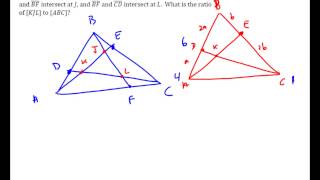 Example Mass Points and Area on Non concurrent Cevians [upl. by Enahpets]