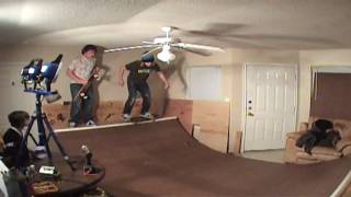 LIVING ROOM MINI RAMP SESH 2 SKATEBOARDING EDIT JB ONEILL JBONEILL GNAR PRODUCTIONS SKATE [upl. by Arotahs]