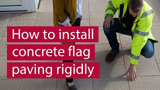 How to Install Concrete Flag Paving Rigidly  Marshalls [upl. by Ardnosac]