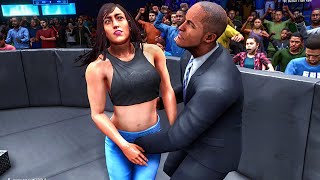 WWE 2k20 Tessa Blanchard vs Byron Saxton Intergender wrestling street fight [upl. by Maurreen]