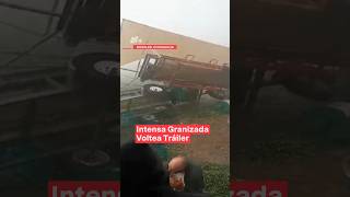 Intensa granizada voltea tráiler en Chihuahua  N [upl. by Jodoin]