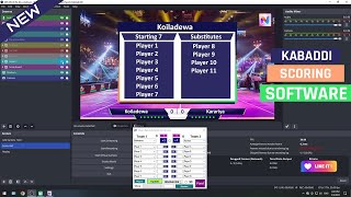 Kabaddi Scoreboard Software with Replay Function [upl. by Esinej]