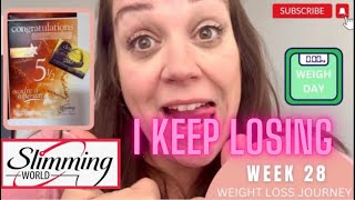 Slimming World Weigh in  week 28 slimmingworld weightloss weighinday weightlossjourney [upl. by Edmead]