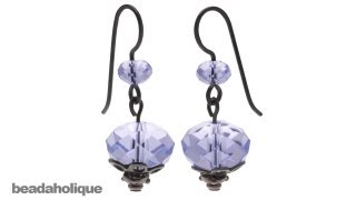 How to Use Add a Bead Ear Wire Hooks to Make SWAROVSKI ELEMENTS Crystal Earrings [upl. by Anna]