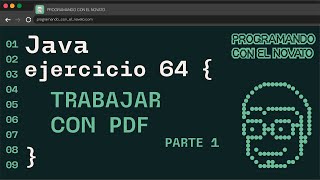 Ejercicio 64 JAVA  TRABAJAR CON PDF  PARTE 1 [upl. by Orel]