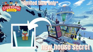 LIVETOPIA NEW WINTER HOUSE SECRET LIMITED TIME ONLY  UPDATE 149  Livetopia Roleplay Roblox [upl. by Ahsekin219]