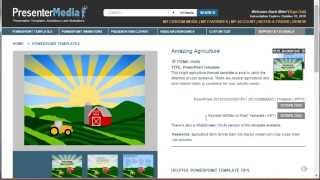 Downloading My First PresenterMedia Template [upl. by Hoopen]