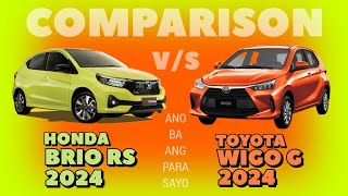 WIGO 2024 vs BRIO 2024  COMPARISON SPECS amp PRICE [upl. by Koziarz167]