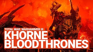 Khorne Blood Thrones Unit Spotlight  Total War WARHAMMER III [upl. by Ocsicnarf]