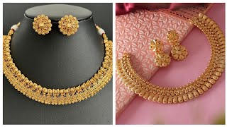 Round gold necklace designs gold necklace designs latest necklace collection [upl. by Uolymme]