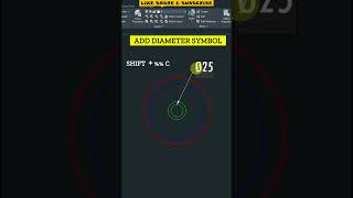 Diameter Symbol in AutoCAD shorts [upl. by Han]