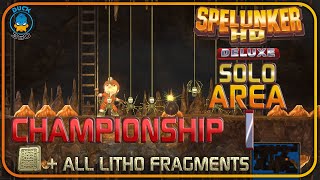 Spelunker HD Deluxe PS4 CHAMPIONSHIP EX Area 1 Solo Walkthrough  All Litho Fragments Collected [upl. by Hars276]