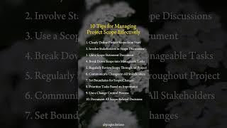 10 Tips For Managing Project Scope Effectively [upl. by Lohse]