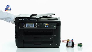 Установка СНПЧ на МФУ Epson WorkForce WF7620 [upl. by Boorer]