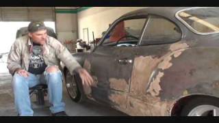 1969 Volkswagen Karmann GhiaHow To Remove Old Bondo Part 1 [upl. by Einahpts]