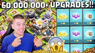 60000000 COINS AAN UPGRADES NIEUW RECORD CLASH OF CLANS NEDERLANDS [upl. by Asillem]