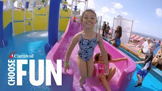 Carnivals WaterWorks Waterpark  Onboard Activities  Carnival Cruise Line [upl. by Ijar447]