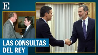 INVESTIDURA  Felipe VI nueve rondas de consultas en nueve años de reinado  EL PAÍS [upl. by Dur]